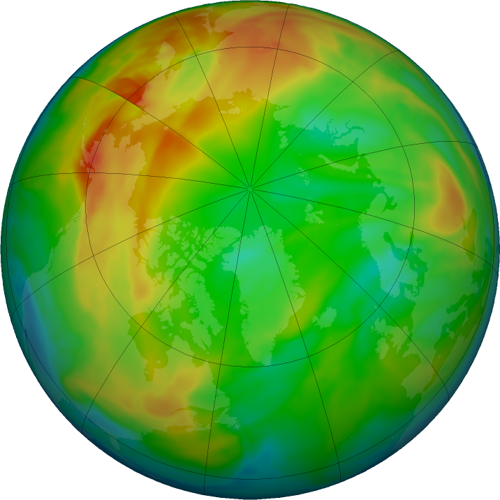 Arctic ozone map for 15 January 2022
